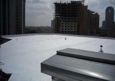 SPF Roof With Construction in the Background