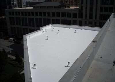 spray polyurethane foam roof with rooftop vents