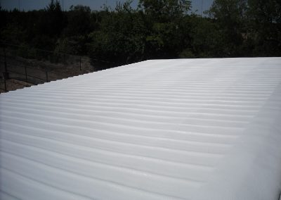 White Foam and White Coating on Metal Roof